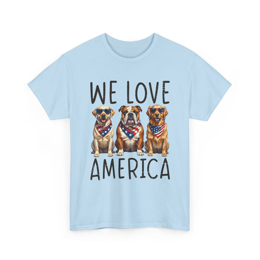 We Love America Dog T‑Shirt