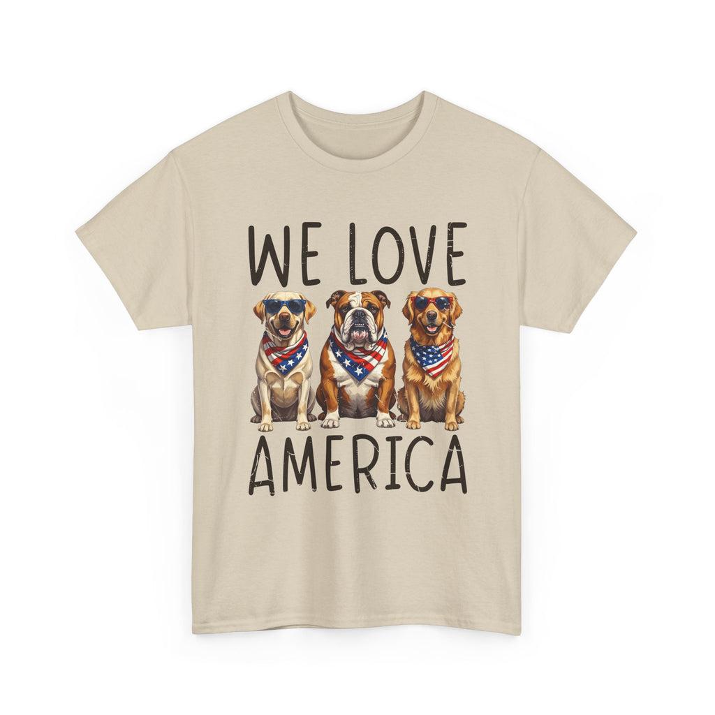 We Love America Dog T‑Shirt