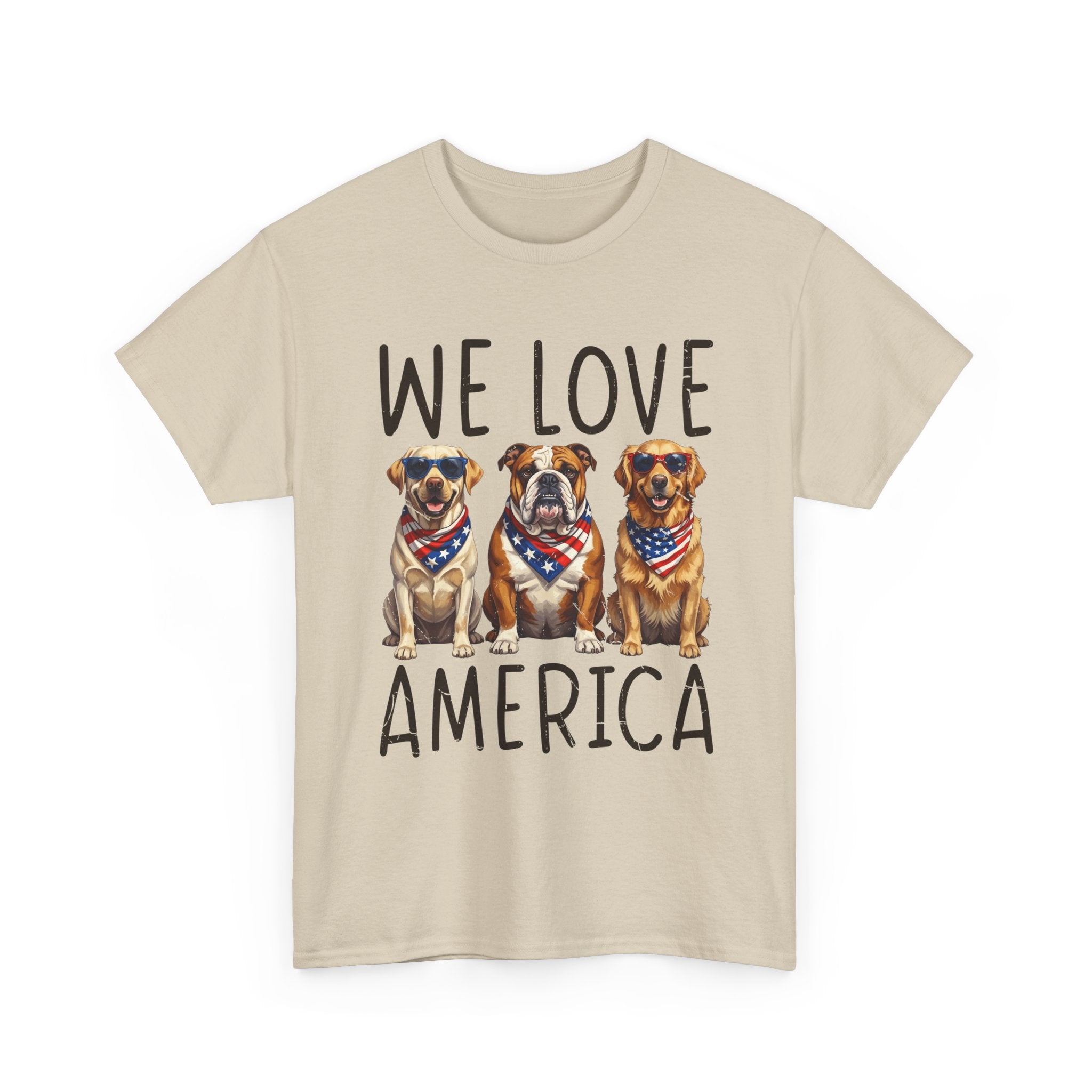 We Love America Dog T‑Shirt