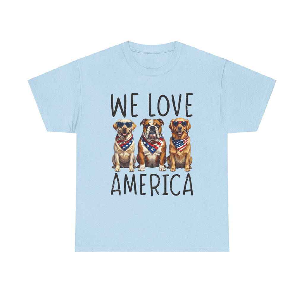 We Love America Dog T‑Shirt