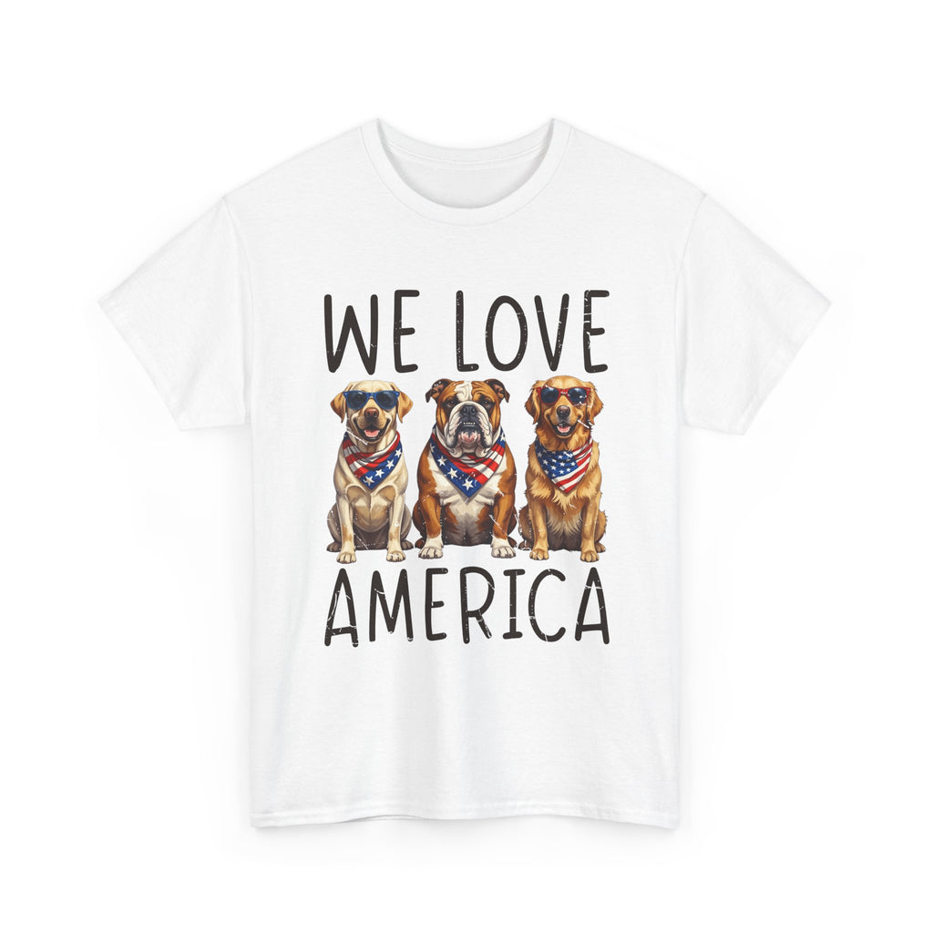 We Love America Dog T‑Shirt