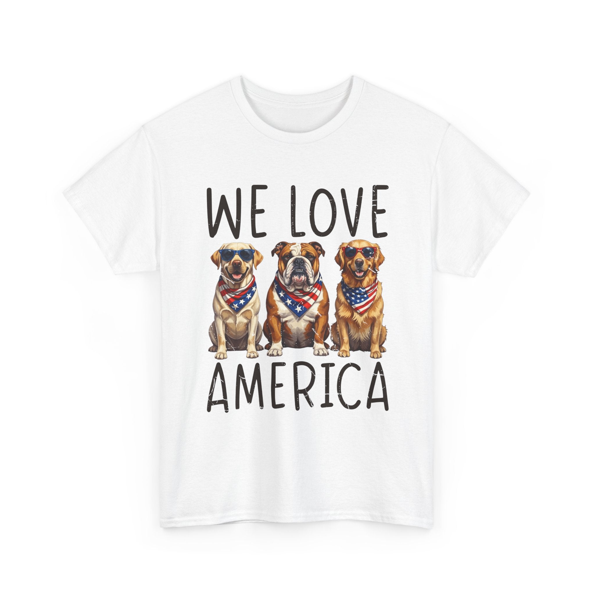 We Love America Dog T‑Shirt
