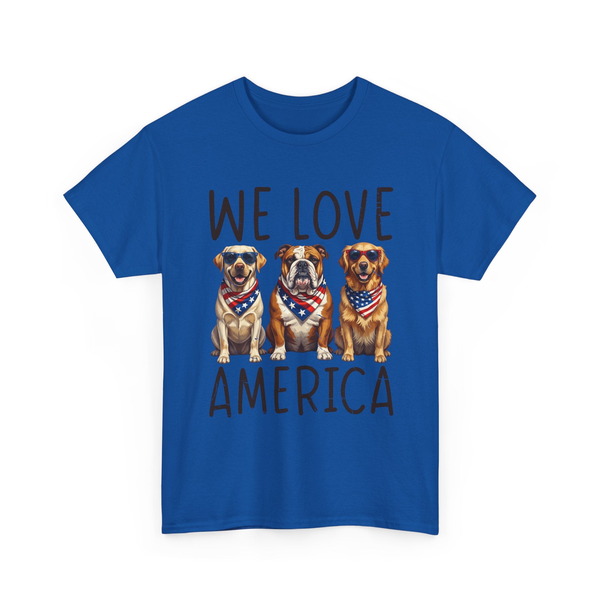 We Love America Dog T‑Shirt