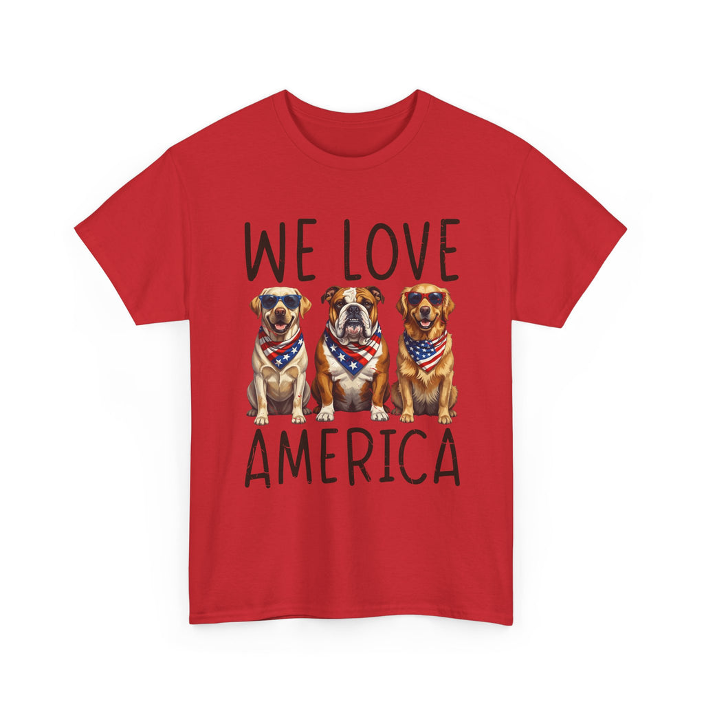 We Love America Dog T‑Shirt