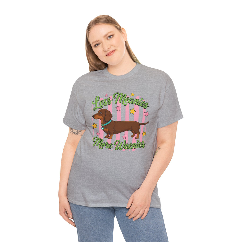 Dachshund 'Less Meanin' More Wienin' Tee - Cute Sausage Dog Graphic T-Shirt