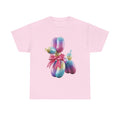 Balloon Dog T-Shirt — Colorful Pastel Balloon Animal Tee with Pink Bow