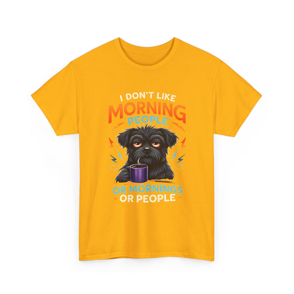 Morning People or Mornings Tee — Funny Coffee Dog T-Shirt