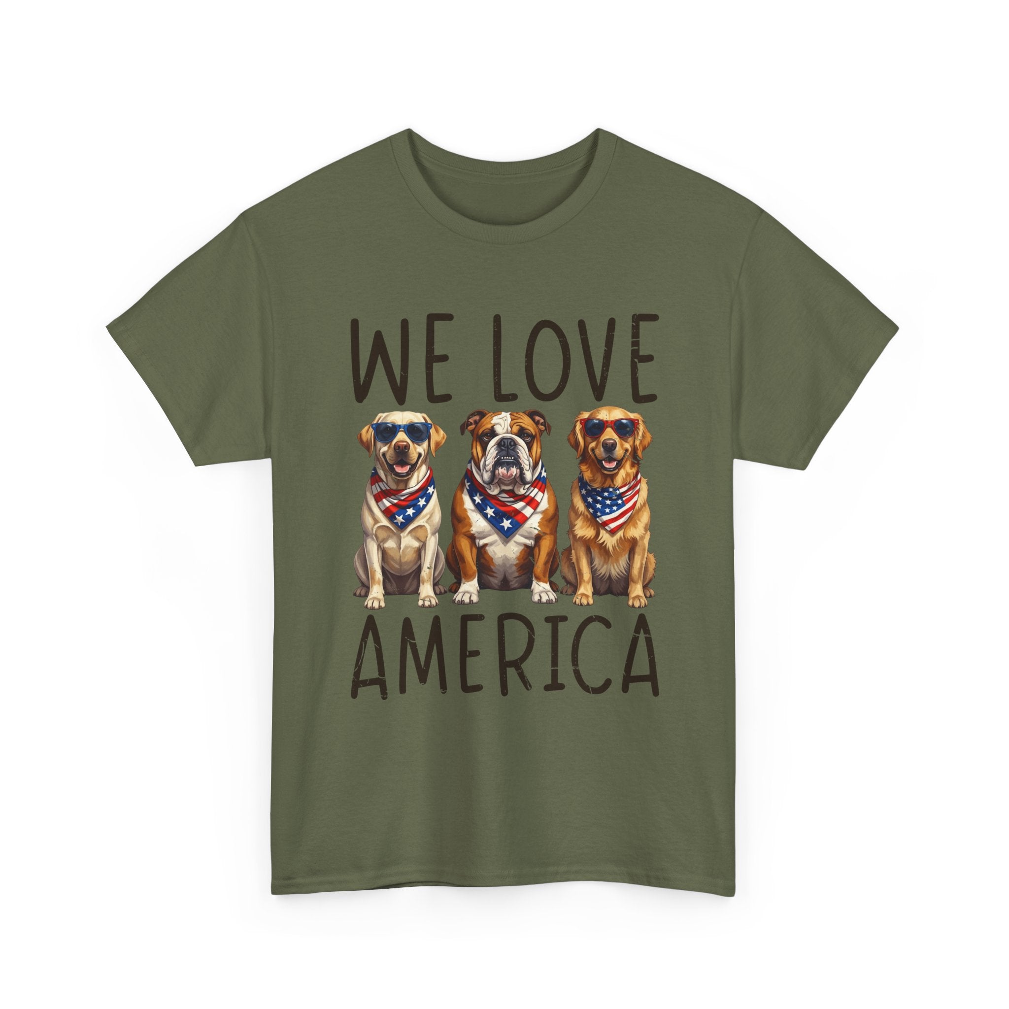 We Love America Dog T‑Shirt