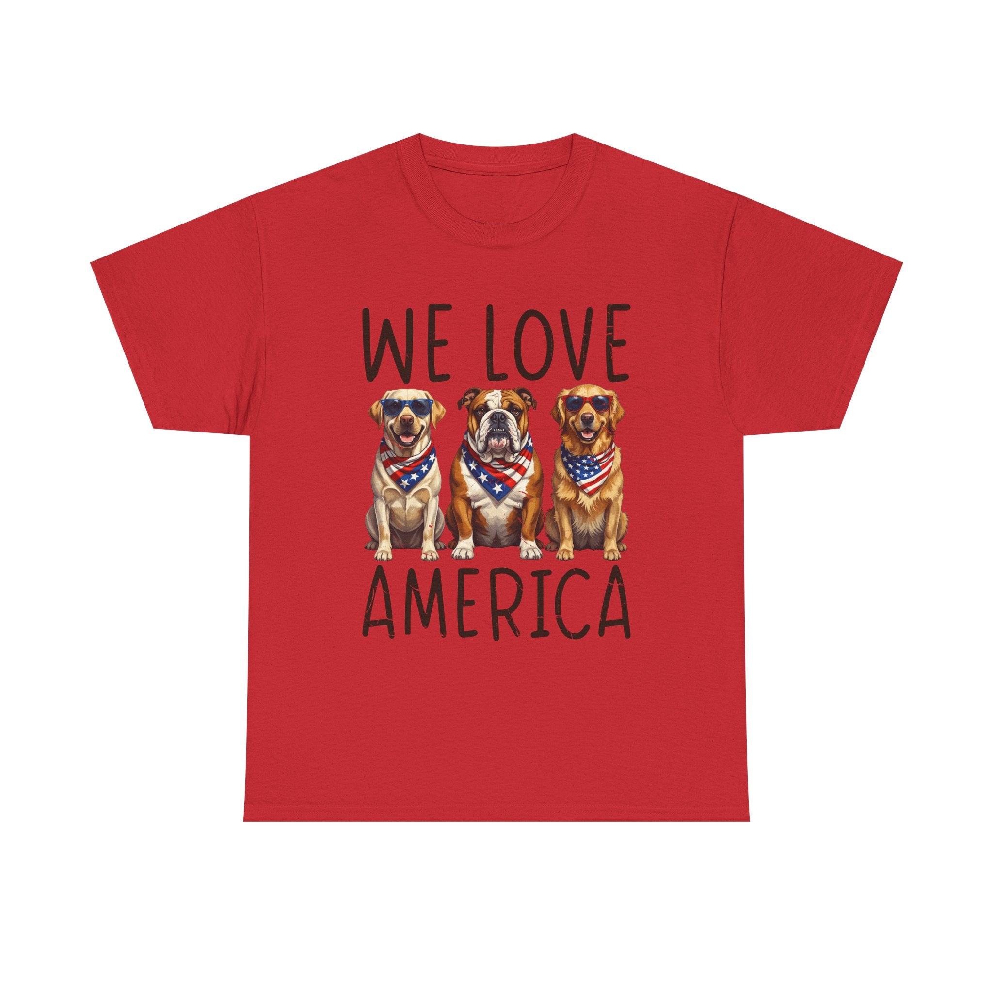 We Love America Dog T‑Shirt