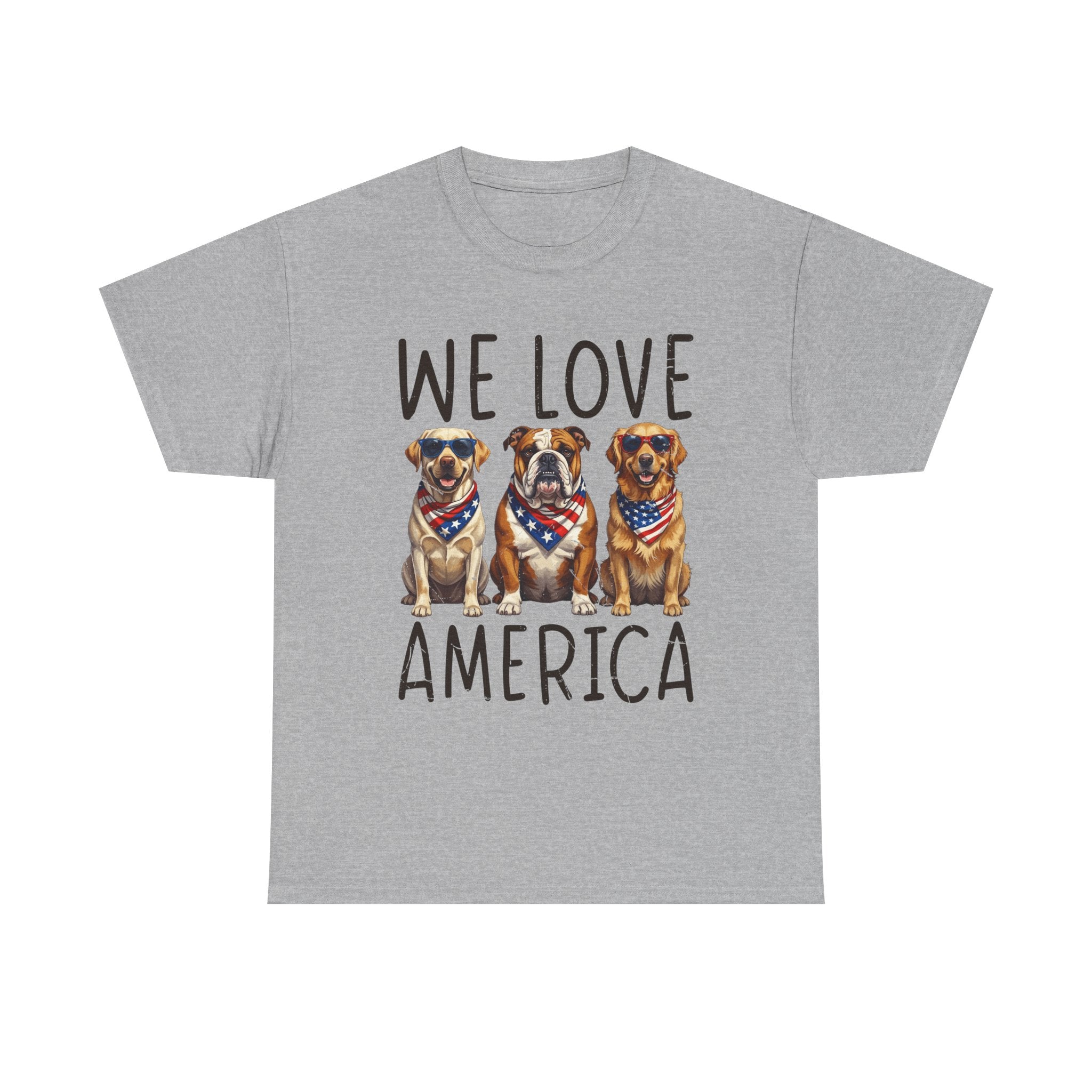 We Love America Dog T‑Shirt