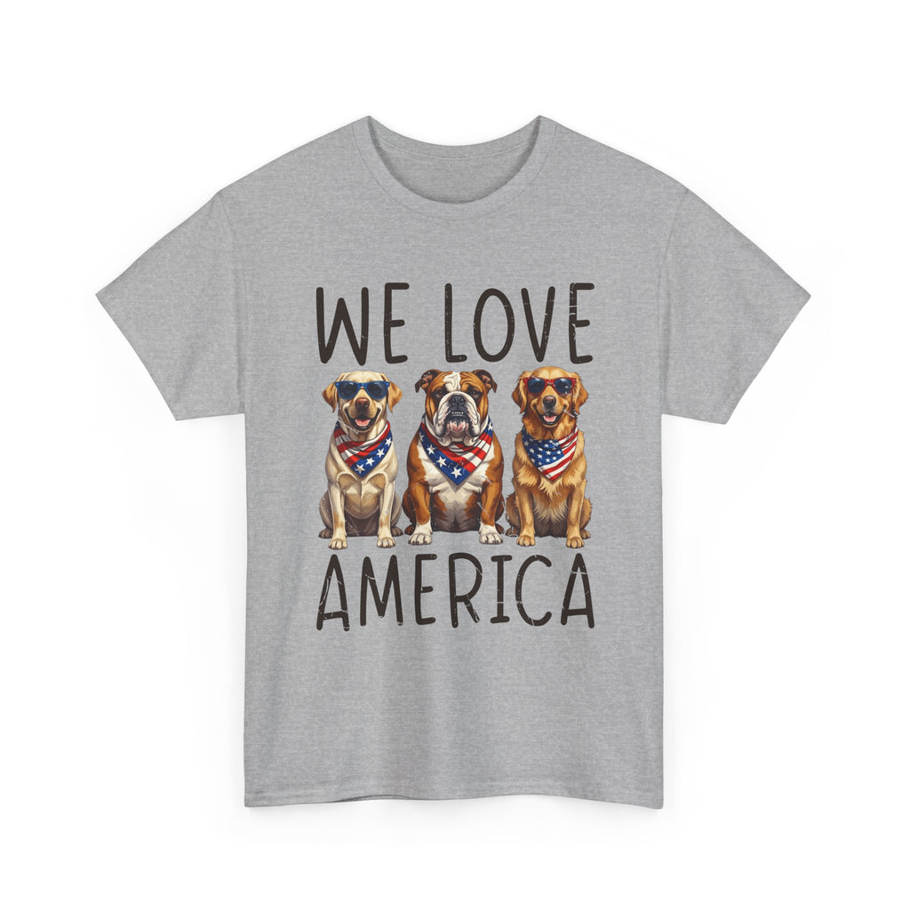 We Love America Dog T‑Shirt