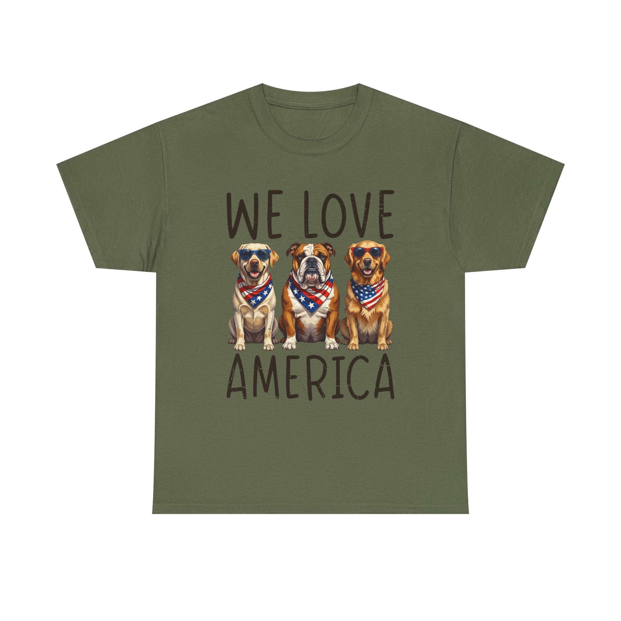 We Love America Dog T‑Shirt